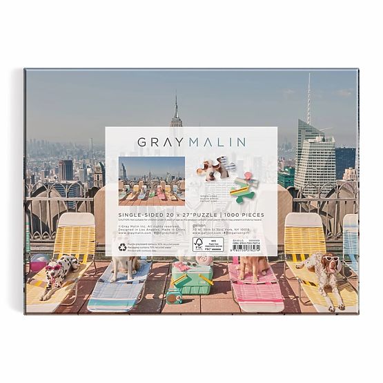 Puzzle Galison Chiens à New York Gray Malin 1000 pièces