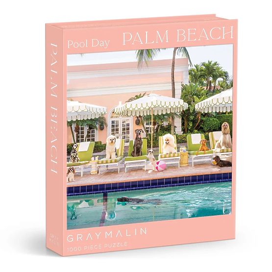 Puzzle Galison Chiens à Palm Beach Gray Malin 1000 pièces