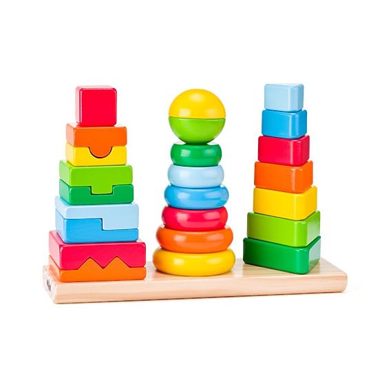 Puzzle géométrique 3 tours à assembler