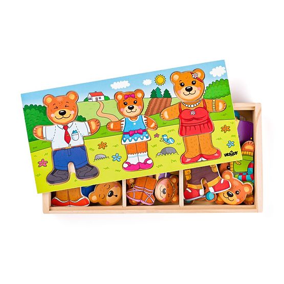 Puzzle Habille la famille d'ours