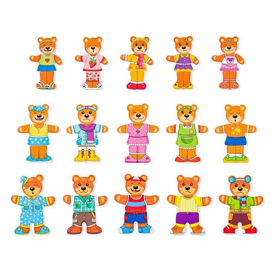 Puzzle Habille la famille d'ours