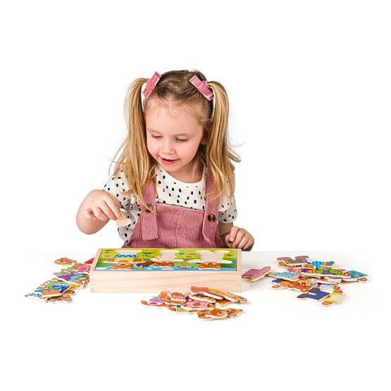 Puzzle Habille la famille d'ours