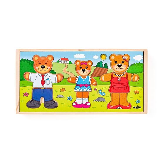 Puzzle Habille la famille d'ours