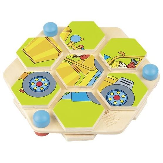 Puzzle hexagonal Goki véhicules