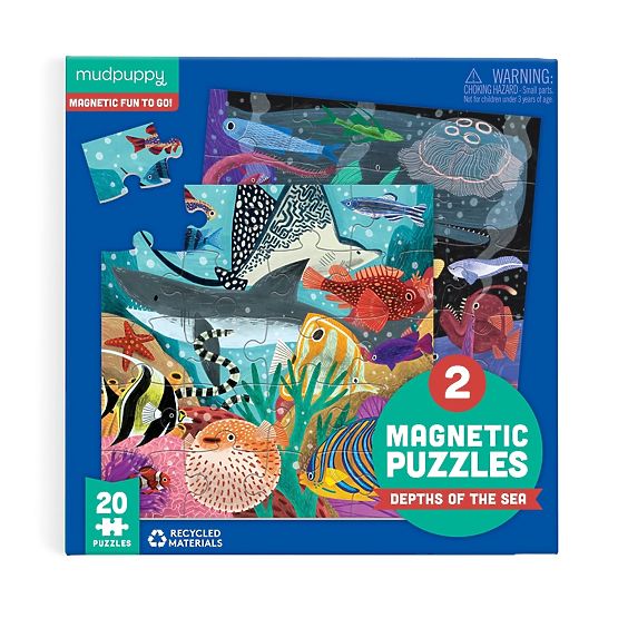 Puzzle Magnétique Mudpuppy Profondeurs de la Mer 2x20 Pièces