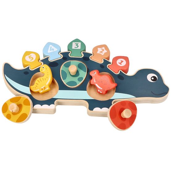 Puzzle maman dinosaure avec chiffres