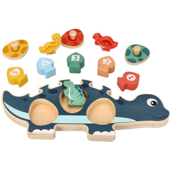 Puzzle maman dinosaure avec chiffres