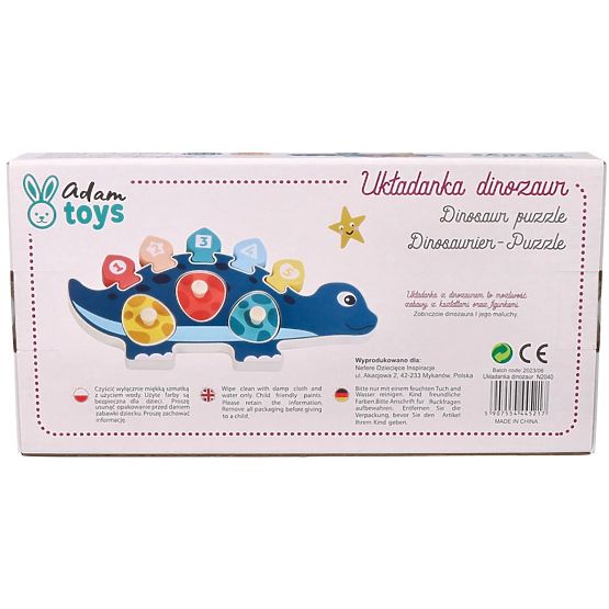 Puzzle maman dinosaure avec chiffres