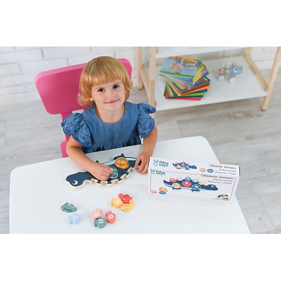 Puzzle maman dinosaure avec chiffres
