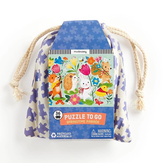 Puzzle Mudpuppy Défilé de printemps dans un sac en tissu 36 pièces