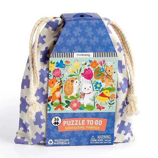 Puzzle Mudpuppy Défilé de printemps dans un sac en tissu 36 pièces
