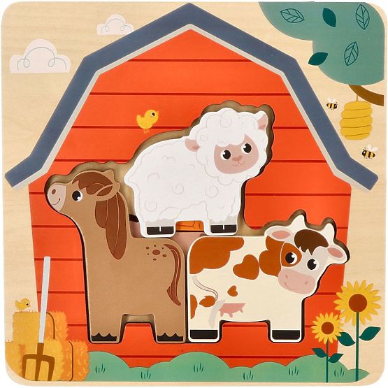 Puzzle multicouches animaux de la ferme