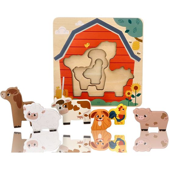 Puzzle multicouches animaux de la ferme