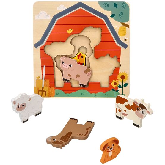 Puzzle multicouches animaux de la ferme