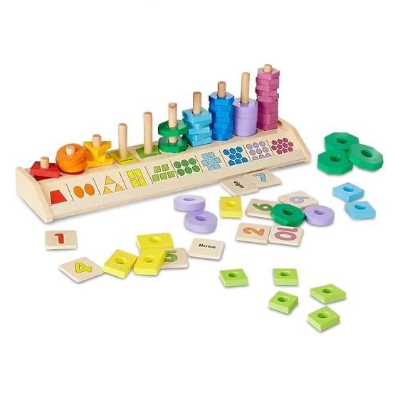 Puzzle pour apprendre à compter, les formes et les couleurs