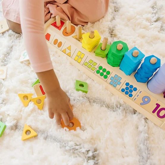 Puzzle pour apprendre à compter, les formes et les couleurs