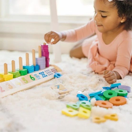 Puzzle pour apprendre à compter, les formes et les couleurs