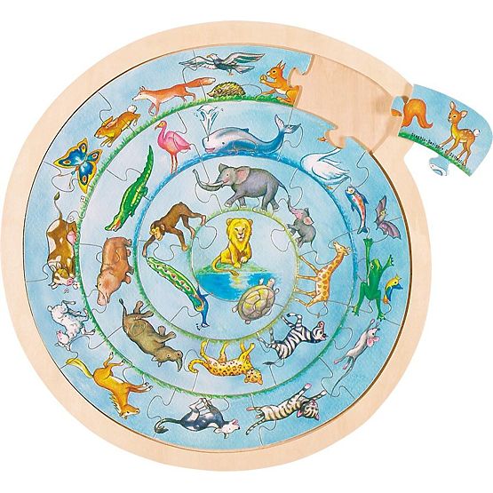 Puzzle ronds animaux