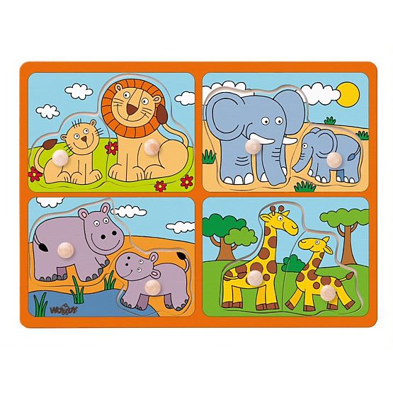 Puzzle Safari - animaux avec leurs petits
