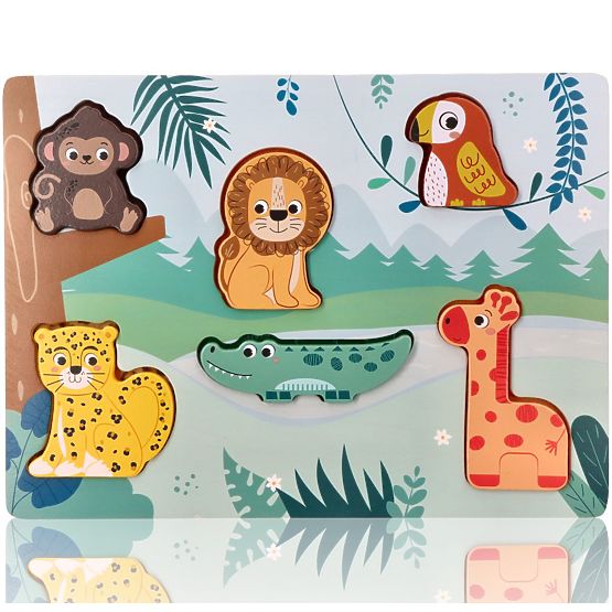 Puzzle tactile 3D Animaux de la savane