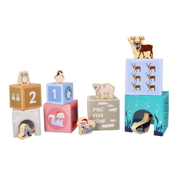 Pyramide de gobelets animaux arctiques