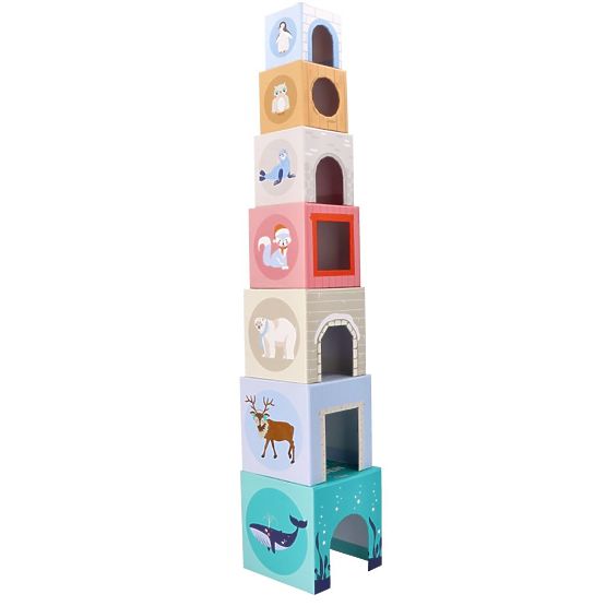 Pyramide de gobelets animaux arctiques