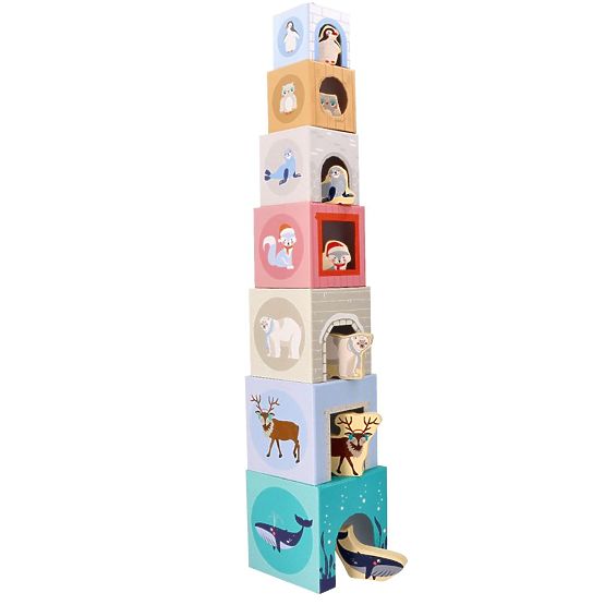 Pyramide de gobelets animaux arctiques