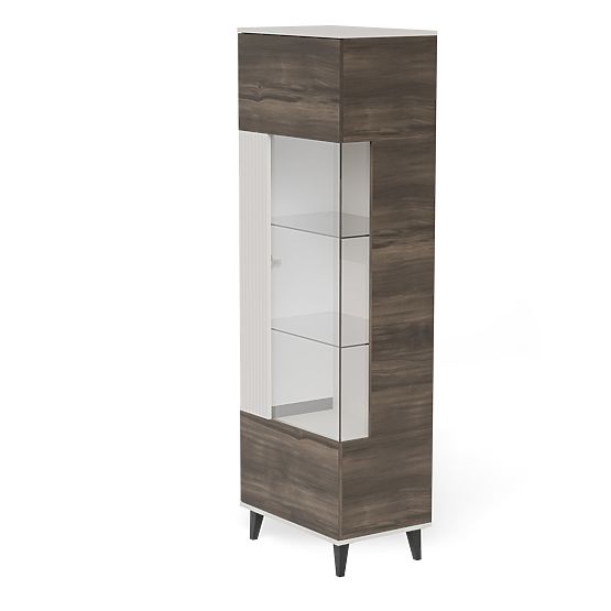 Vitrine RANDOM 2-en-1 cachemire / noyer / noir