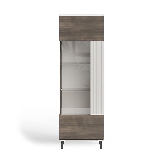 Vitrine RANDOM 2-en-1 cachemire / noyer / noir