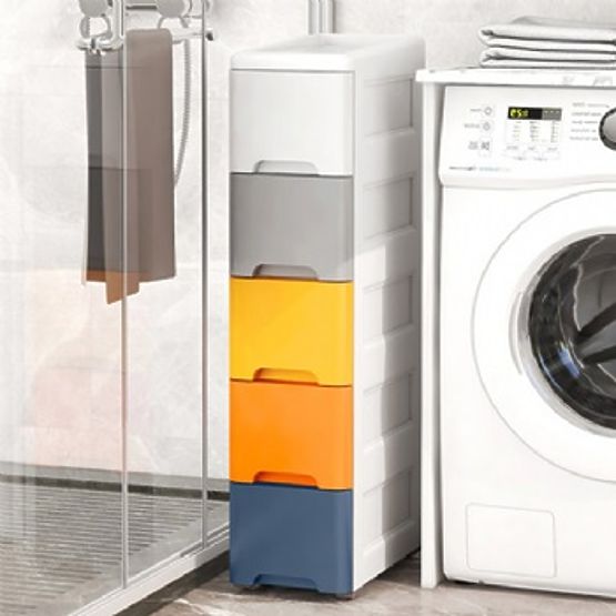 Étagère avec 5 tiroirs coulissants sur roulettes ModernHome