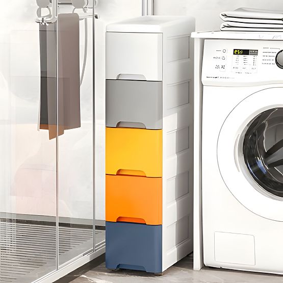 Étagère avec 5 tiroirs coulissants sur roulettes ModernHome