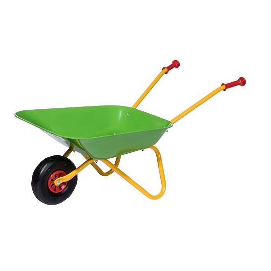 Rollytoys brouette solide en métal - verte