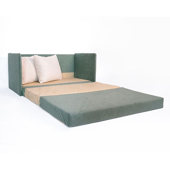 Canapé-lit Jack - vert foncé / beige