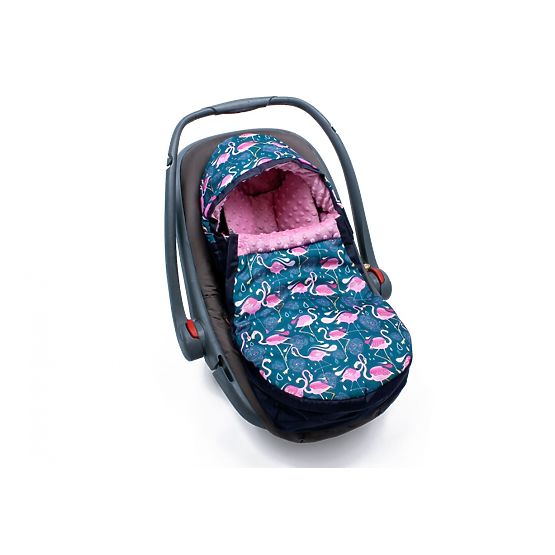 Sac de siège auto Minky - Flamingos