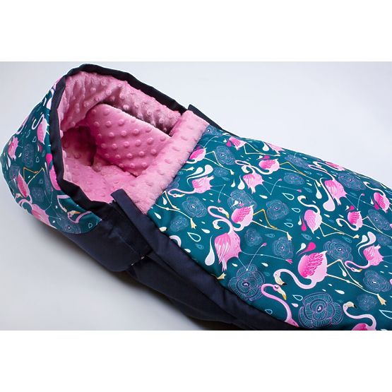 Sac de siège auto Minky - Flamingos