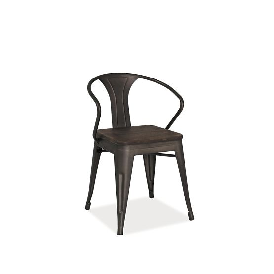 Salle à manger chaise ALVA graphite / noyer