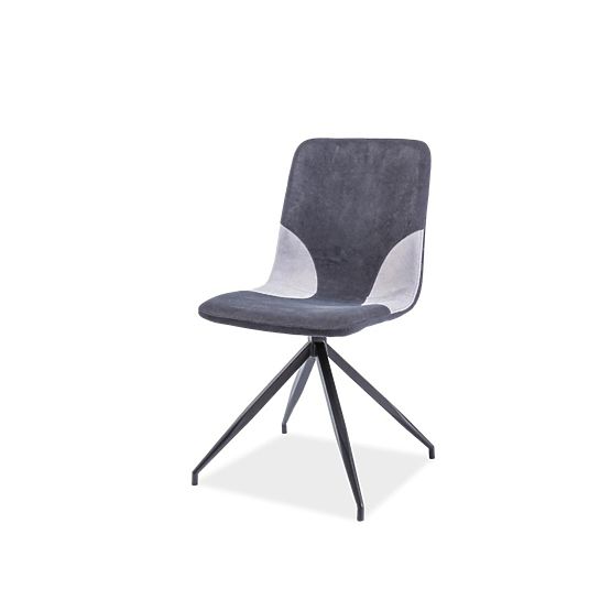 Salle à manger chaise ENRICO graphite/ clair gris