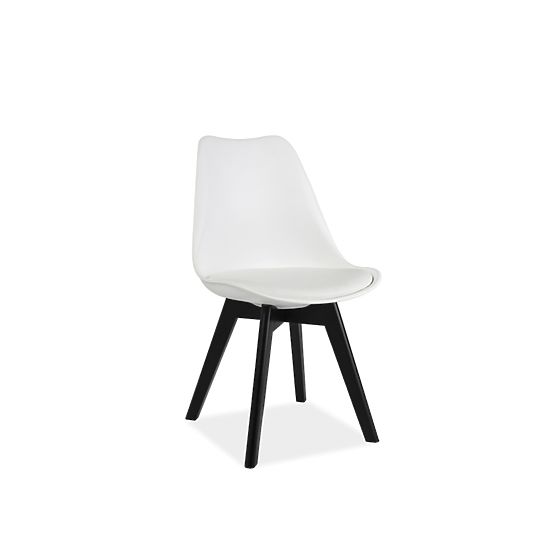 Salle à manger chaise Kris noir / blanc