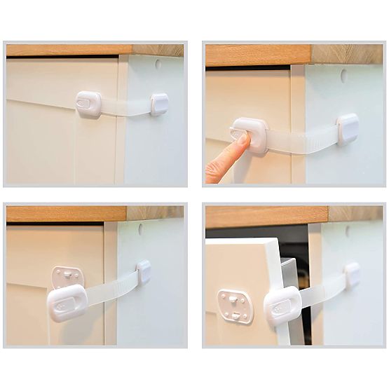 Serrure réglable multifonctionnelle SIPO pour armoires et tiroirs - 6 pcs