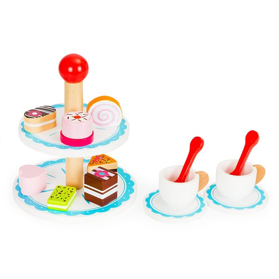 Service à dessert - gâteaux en bois
