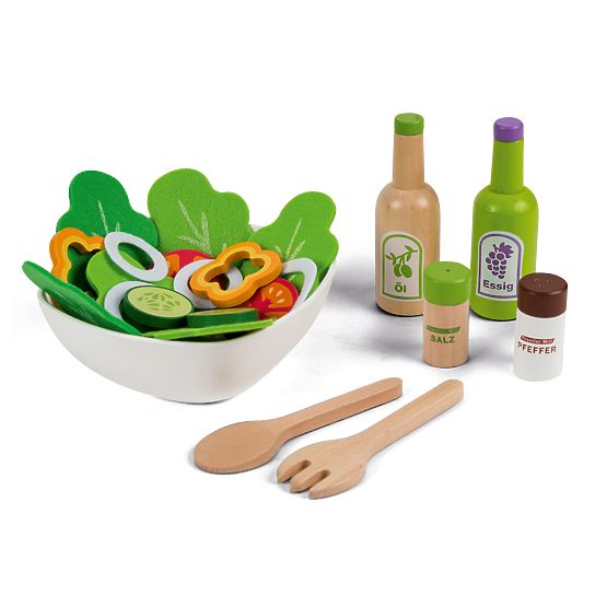 Salade en bois avec bol