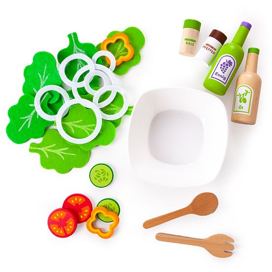 Salade en bois avec bol