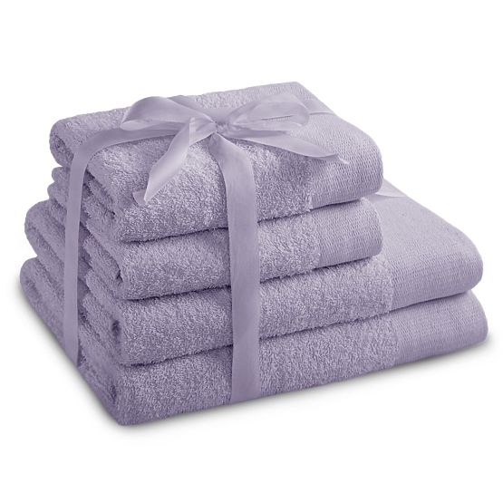 Serviette AMARI - AMELIAHOME couleur lilas style classique 2*70x140+2*50x100 AmeliaHome