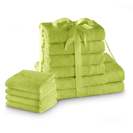 Serviette AMARI - AMELIAHOME couleur verte style classique 2*70x140+4*50x100+4*30x50 AmeliaHome