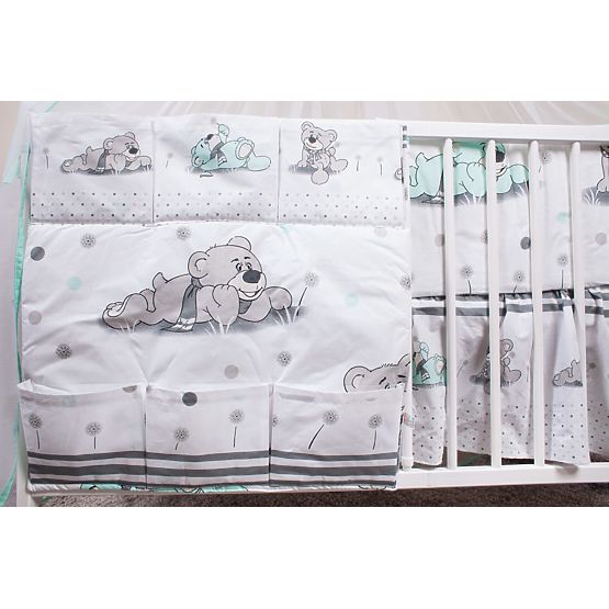 Set literie à lit bébé 120x90cm rêveur vert
