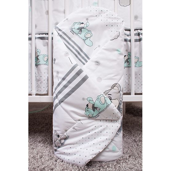 Set literie à lit bébé 120x90cm rêveur vert