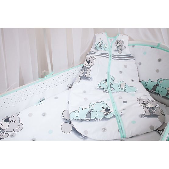Set literie à lit bébé 120x90cm rêveur vert