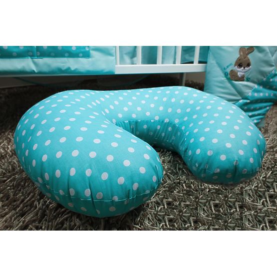 Set literie à lit bébé 120x90cm Rabbit turquoise