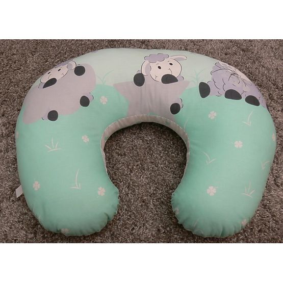 Set literie à lit bébé 135x100cm agneau menthe