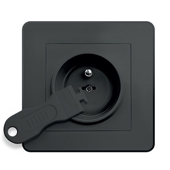 SIPO Housses de protection pour prises électriques, noir - 12 pcs
